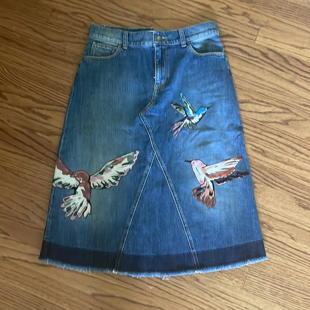 RED VALENTINO DENIM SKIRT 0